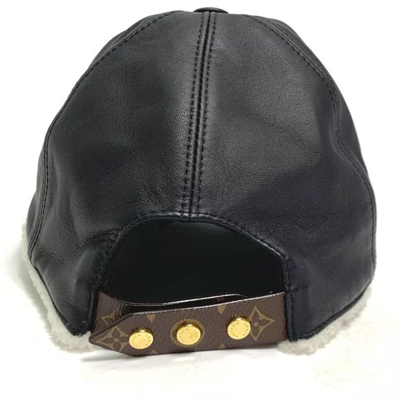 LOUIS VUITTON M00493 Cap-Sharing Hat cap Leather Black/White - Picture 4 of 12